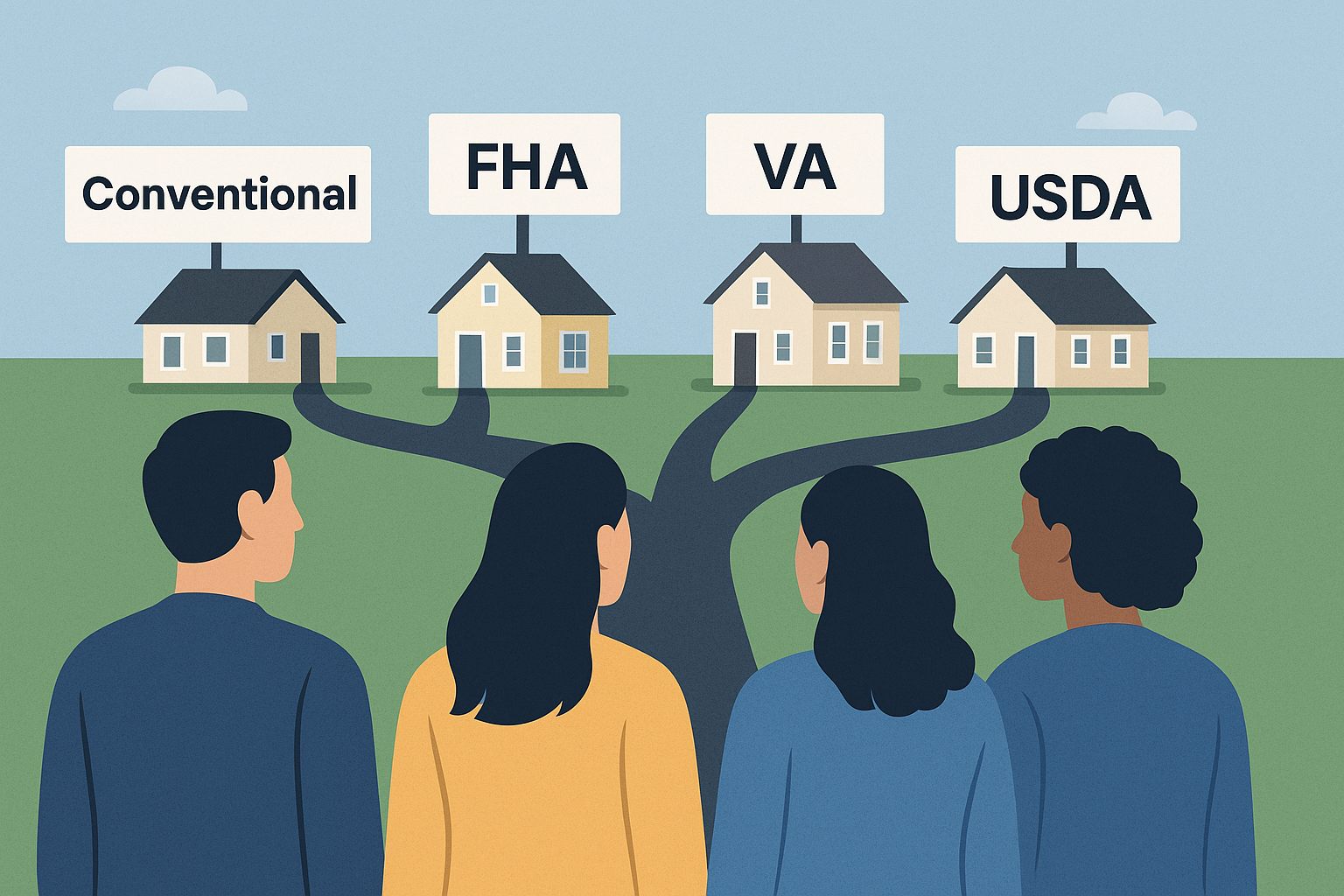 🏡 Choosing the Right Mortgage: Conventional vs. FHA vs. VA vs. USDA Loans